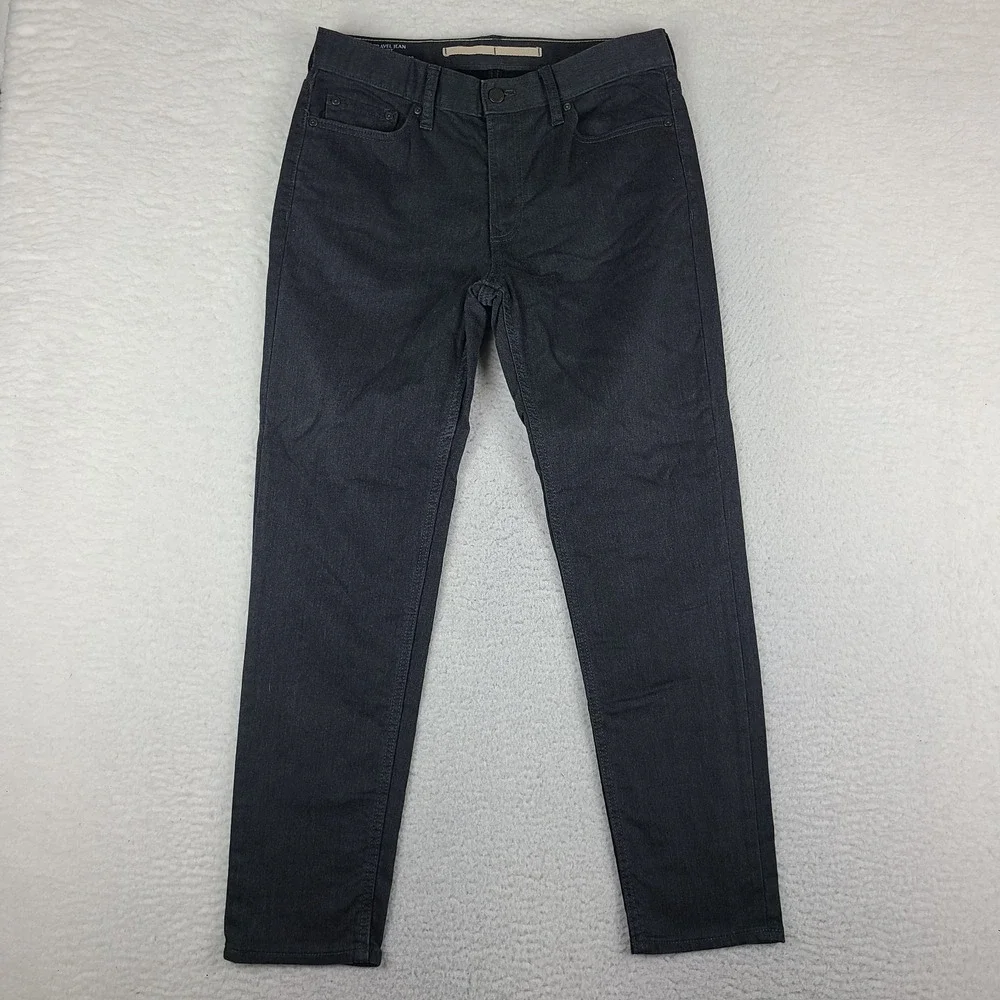 Banana Republic Travel Jean Pants Mens 30x30 Dark Gray Slim Fit Chino Khakis